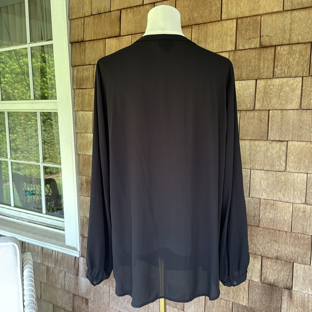 Mossimo Black Ruffle Blouse - Picture 4 of 5